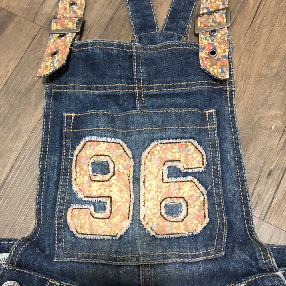 Hot Kiss Bib Overall Jean Y2K Ava SZ 3 Denim - Picture 4 of 10